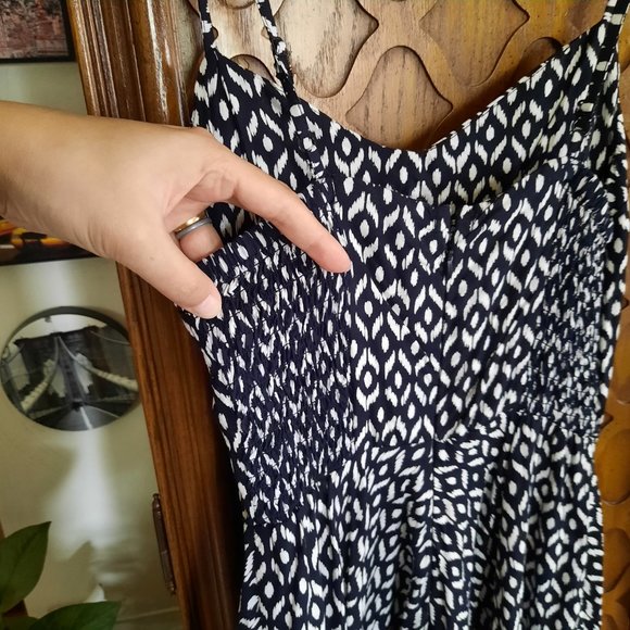 3/$15 OLD NAVY Boho Printed Fit and Flare Cami Sundress - Black/White ,Size XS - Picture 8 of 16